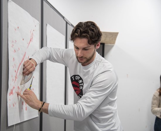 Eric Vitale works in the crime scene lab.